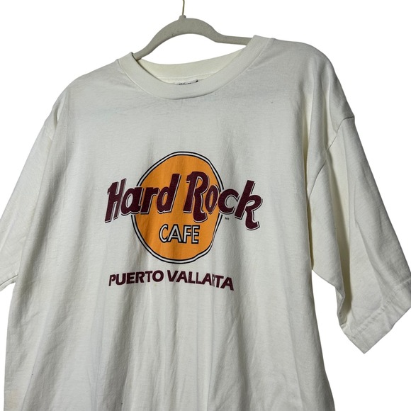 Hard Rock Cafe Other - Vintage 90s Hard Rock Cafe Puerto Vallarta T‎ Shirt Mens White Graphic